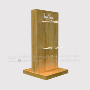 Countertop Wood Two Side Socks Display Stand